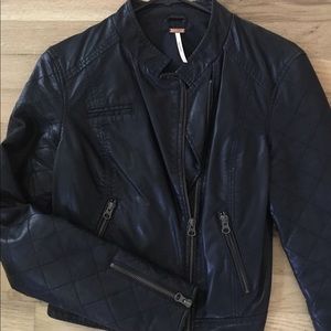 Free People vegan leather jacket